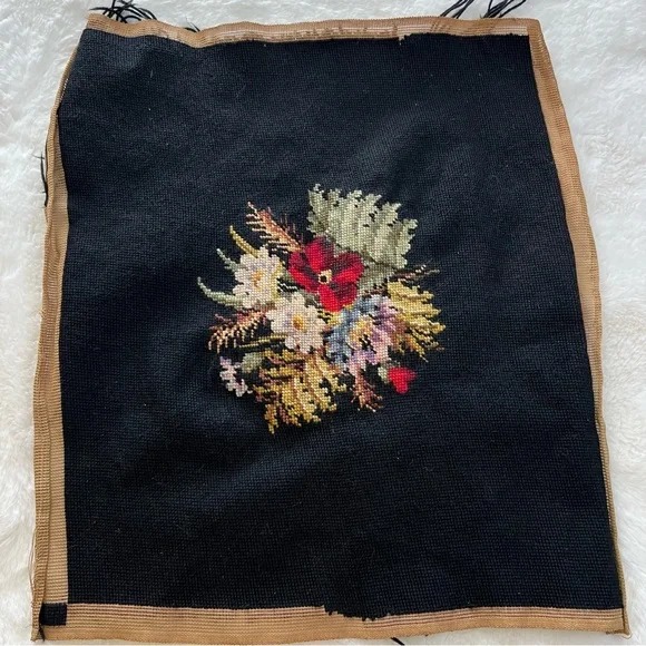20”x18-1/2” Vintage Needlepoint Canvas. - Picture 8 of 10
